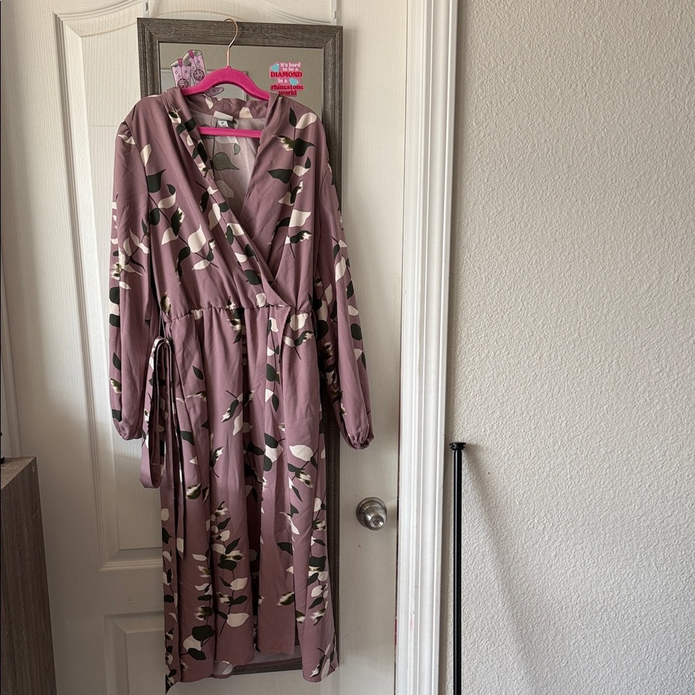 A New Day Pink and Cream Floral Dress